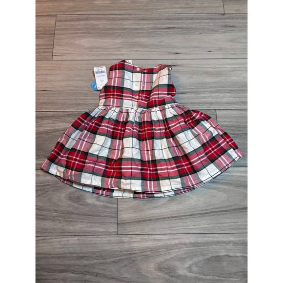 Girl's Carter's Red Plaid Dress 9m - Picture 3 of 3